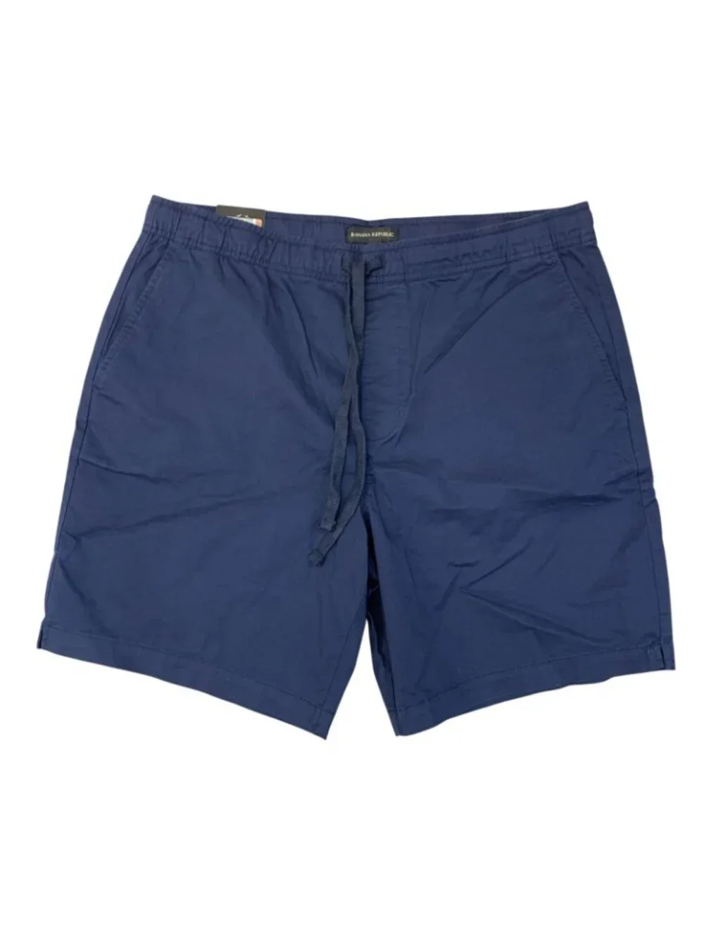 NWT Banana Republic Men's L Blue Pull-On Chino Shorts  Cotton Blend Casual